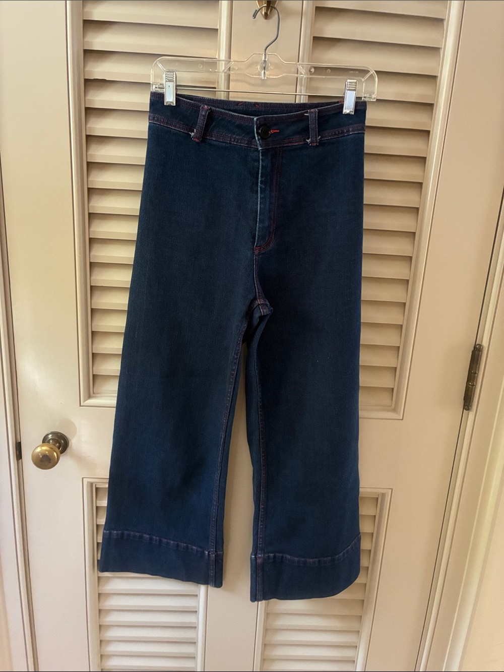 Lovebinetti Wide Leg Women’s Jeans in Dark Blue